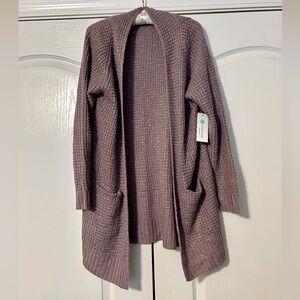 Stitch Fix Pink Clover Purple Open-Front Cardigan